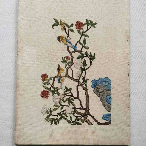 Embroidery Cross Stitch Picture Handmade Vintage - Picture 1 of 3